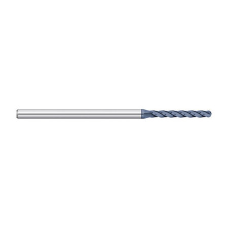 KODIAK CUTTING TOOLS 0.015 3 Flute Long Ball Nose Micro Carbide End Mill ALTiN Coat 5564026